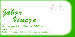 gabor vincze business card